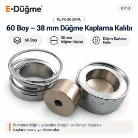 60 Boy 38 mm Kumaş Kaplama Düğme Aparatı KLP0060KPL