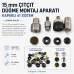 15 mm Çıtçıt Kapaklı 61 Sistem Çıtçıt Düğme Montaj Aparatı KLP0061K15