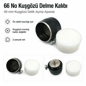 66 No Kuşgözü Delme Kalıbı - 40 mm Kuşgözü Delik Açma Aparatı KLP0066DEL