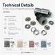 Prong Fasteners Mold 8 mm ( 5/16 in) Sanp Fasteners Dies Mold KLP0082