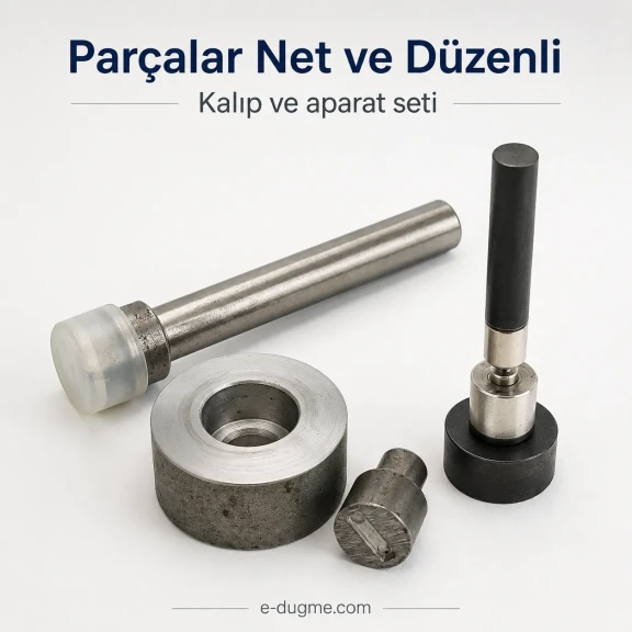 Elde Vurmalı Kalıp Çıtçıt Kuşgözü Perçin Çakma Kalıbı KLP00EL01, tekstil aksesuarları için manuel montaj aparatı