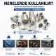 Tek Kapaklı Perçin Montaj Aparatı – 12 mm Kapak Çaplı KLP00R54-11, 9,5 mm çakma kalıbı ile kapaklı perçinlerin montajı için