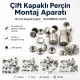 Çift Kapaklı Perçin Montaj Aparatı – 12 mm Kapak Çaplı KLP00R54-11CFT, çelik gövdeli, çanta, deri, kemer ve tekstil
