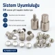 Çift Kapaklı Perçin Montaj Aparatı – 12 mm Kapak Çaplı KLP00R54-11CFT, çelik gövdeli, çanta, deri, kemer ve tekstil