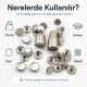 Çift Kapaklı Perçin Montaj Aparatı – 12 mm Kapak Çaplı KLP00R54-11CFT, çelik gövdeli, çanta, deri, kemer ve tekstil