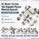 61 Rivet 15 mm Kapak Tek Kapaklı Perçin Montaj Aparatı - Çakma Kalıbı KLP00R61, çanta, kemer ve deri ürünleri için özel