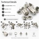 61 Rivet 15 mm Kapak Tek Kapaklı Perçin Montaj Aparatı - Çakma Kalıbı KLP00R61, çanta, kemer ve deri ürünleri için özel