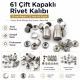 61 Çift Kapaklı Rivet 15 mm Kapak / 12 mm Alt Kapak Perçin Montaj Aparatı – Çakma Kalıbı