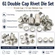 61 Çift Kapaklı Rivet 15 mm Kapak / 12 mm Alt Kapak Perçin Montaj Aparatı – Çakma Kalıbı