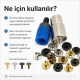 Kapaklı Perçin Montaj Aparatı 9,5 mm KLP00R95, metal yapısı ile deri ve kumaş montajında profesyonel kullanım için ideal