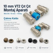 10 mm VT2 Çıt Çıt Montaj Aparatı - Çakma Kalıbı KLP00VT2-10