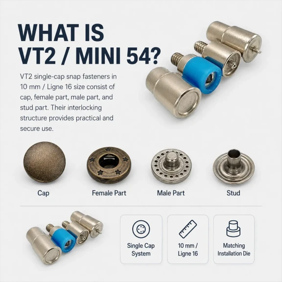 10 mm VT2 çıt çıt montaj aparatı - çakma kalıbı, deri cüzdan ve aksesuar projeleri için ideal