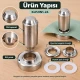 9.5 mm 24 No Paslanmaz Kuşgözü Elde Vurmalı Delme ve Çakma Aparatı KLP2IN1-24