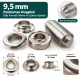 9.5 mm 24 No Paslanmaz Kuşgözü Elde Vurmalı Delme ve Çakma Aparatı KLP2IN1-24