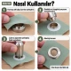 12 mm 26 No Paslanmaz Kuşgözü Elde Vurmalı Delme ve Çakma Aparatı KLP2IN1-26
