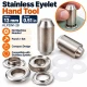 13 mm (0.51 in) Stainless Steel Eyelet Hand Punch and Setting Tool KLP2IN1-28