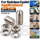13 mm (0.51 in) Stainless Steel Eyelet Hand Punch and Setting Tool KLP2IN1-28