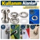 28 mm 34 No Paslanmaz Kuşgözü Elde Vurmalı Delme ve Çakma Aparatı KLP2IN1-34