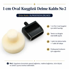 1 cm No 2 Oval Kuşgözü Delme Kalıbı KLPK0010OVLDELNO2