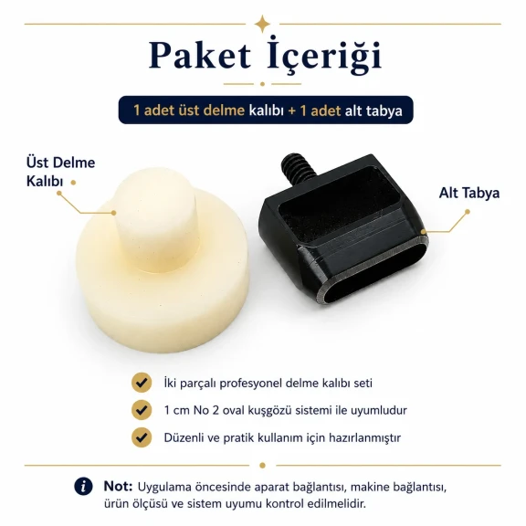 10 mm Oval Eyelet Punching Die for installing 1 cm grommets, made of durable metal, suitable for various materials including