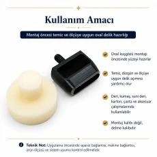 1 cm No 2 Oval Kuşgözü Delme Kalıbı KLPK0010OVLDELNO2