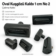 1 cm / 0.39 in Oval Eyelet Setting Die for Oval Grommet Installation KLPK0010OVLNO2