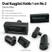 1 cm / 0.39 in Oval Eyelet Setting Die for Oval Grommet Installation KLPK0010OVLNO2