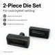 1 cm Oval Eyelet Setting Die for Oval Grommet Installation, high-quality metal punch for textiles, leather, and paper