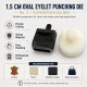 1,5 cm No 3 Oval Kuşgözü Delme Kalıbı, yüksek kaliteli metal yapısı ile tekstil, deri ve kağıt malzemelerde kullanıma uygun