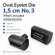 1.5 cm Oval Eyelet Setting Die for Grommet Installation, Metal Construction, Compatible with Various Materials