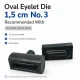 1.5 cm Oval Eyelet Setting Die for Grommet Installation, Metal Construction, Compatible with Various Materials