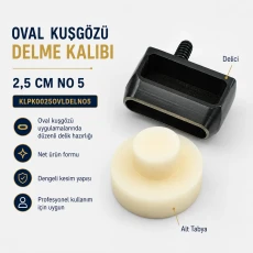 2,5 cm No 5 Oval Kuşgözü Delme Kalıbı KLPK0025OVLDELNO5