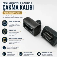 Oval Grommet 2.5 cm 1" Punching Die KLPK0025OVLNO5