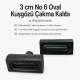 3 cm / 1.18 in Oval Eyelet Setting Die for Oval Grommet Installation, durable metal construction for professional results