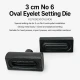 3 cm / 1.18 in Oval Eyelet Setting Die for Oval Grommet Installation, durable metal construction for professional results