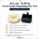 Oval Eyelet Punching Die 5 mm / 0.20 in for installing oval grommets on various materials