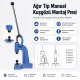 Manuel Pres Kuşgözü Montaj Presi M00101, hafif tip darbeli pres, metal gövde, tekstil ve deri uygulamaları için ideal