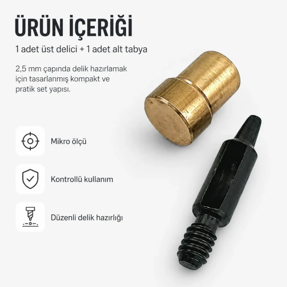 Delici Aparat Padova 2,5 mm - Mikro Delici, Sertleştirilmiş Çelik, Aksesuar Yapımı İçin Uygun