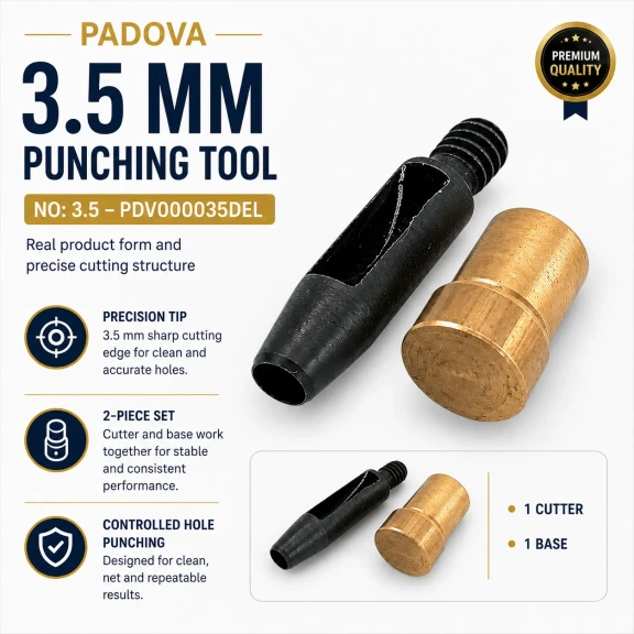 3.5 mm Hole Cutter - Precision Punch Tool for Crafts and Accessories