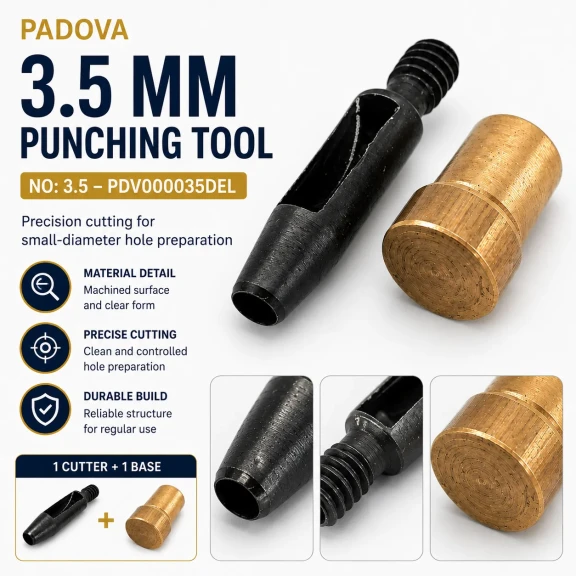 3.5 mm Hole Cutter - Precision Punch Tool for Crafts and Accessories