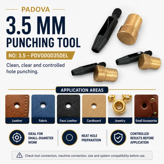 3.5 mm Hole Cutter - Precision Punch Tool for Crafts and Accessories