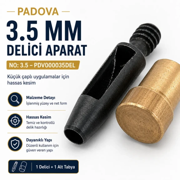 3.5 mm Hole Cutter - Precision Punch Tool for Crafts and Accessories