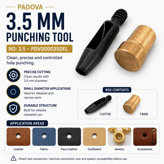 3.5 mm Hole Cutter - Precision Punch Tool for Crafts and Accessories