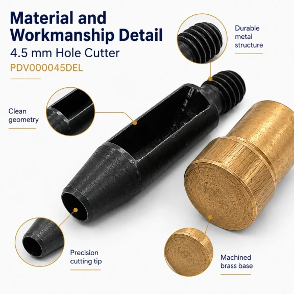 4.5 mm Hole Cutter for precise punching in leather and fabric