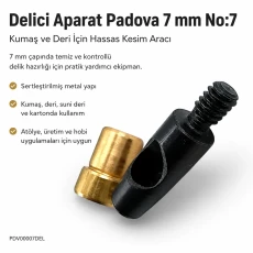 Delici Aparat Padova 7 mm No:7 – Kumaş ve Deri İçin Hassas Kesim Aracı PDV00007DEL