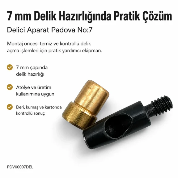 Delici Aparat Padova 7 mm - Kumaş ve Deri İçin Hassas Kesim Aracı