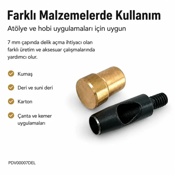 Delici Aparat Padova 7 mm - Kumaş ve Deri İçin Hassas Kesim Aracı