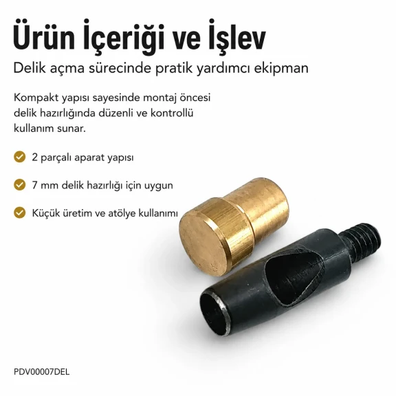 Delici Aparat Padova 7 mm - Kumaş ve Deri İçin Hassas Kesim Aracı
