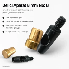 Delici Aparat Padova 8 mm No:8 – Kumaş ve Deri İçin Hassas Kesici PDV00080DEL
