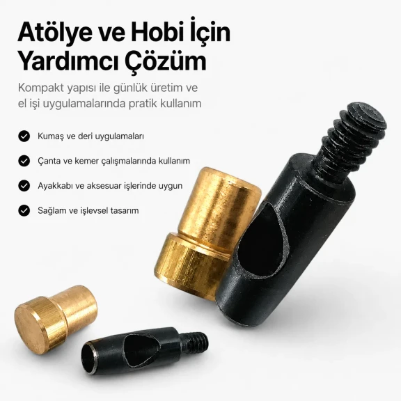 Padova 8 mm delici aparat, çelik uçlu, kumaş ve deri için hassas kesici